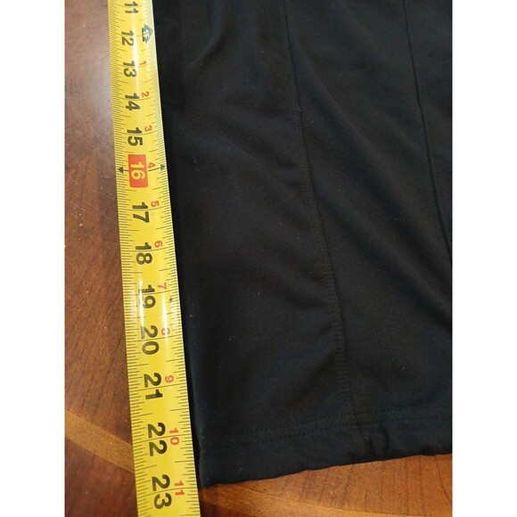 Athleta Womens Large Black Cropped Athletic Pants Stretch Ankle Drawstring Zip - Picture 11 of 11